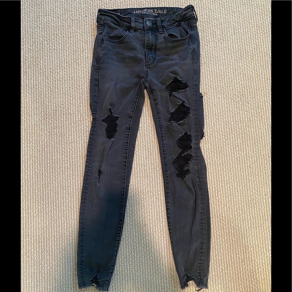 Black ripped jeans